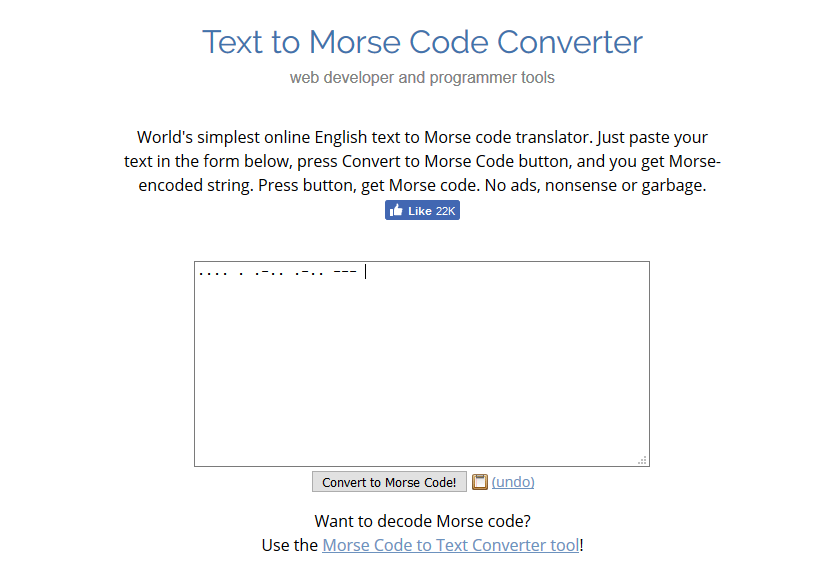 Generar código Morse