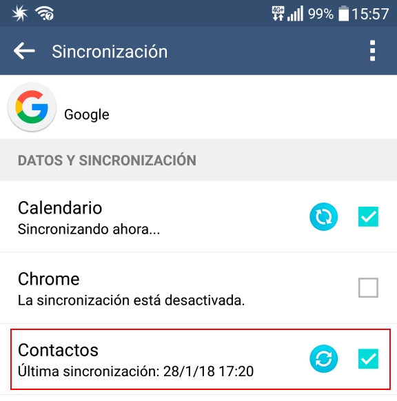 Recuperar contactos Recuperar contactos