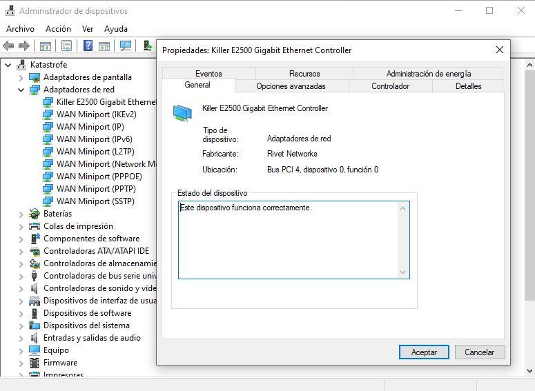 PC se enciende o apaga solo configuración de red