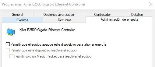 PC se enciende o apaga solo red